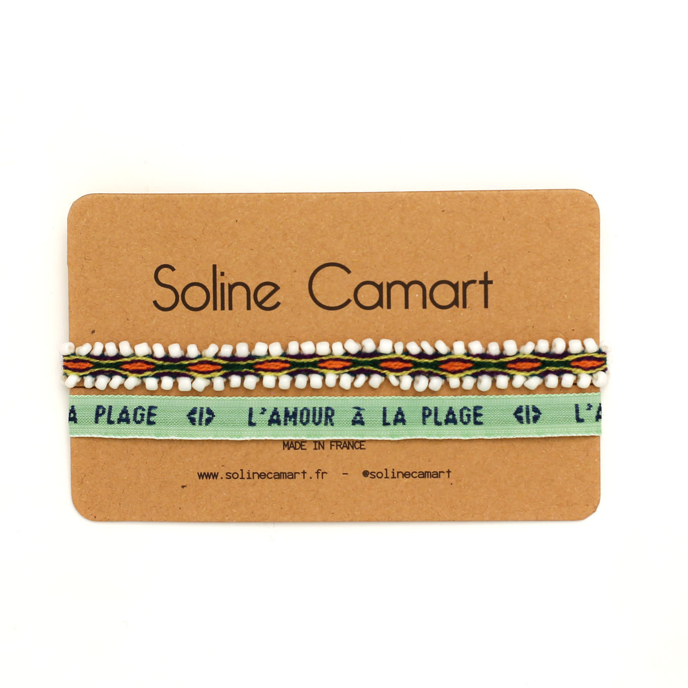 bracelet vacances amour plage vert