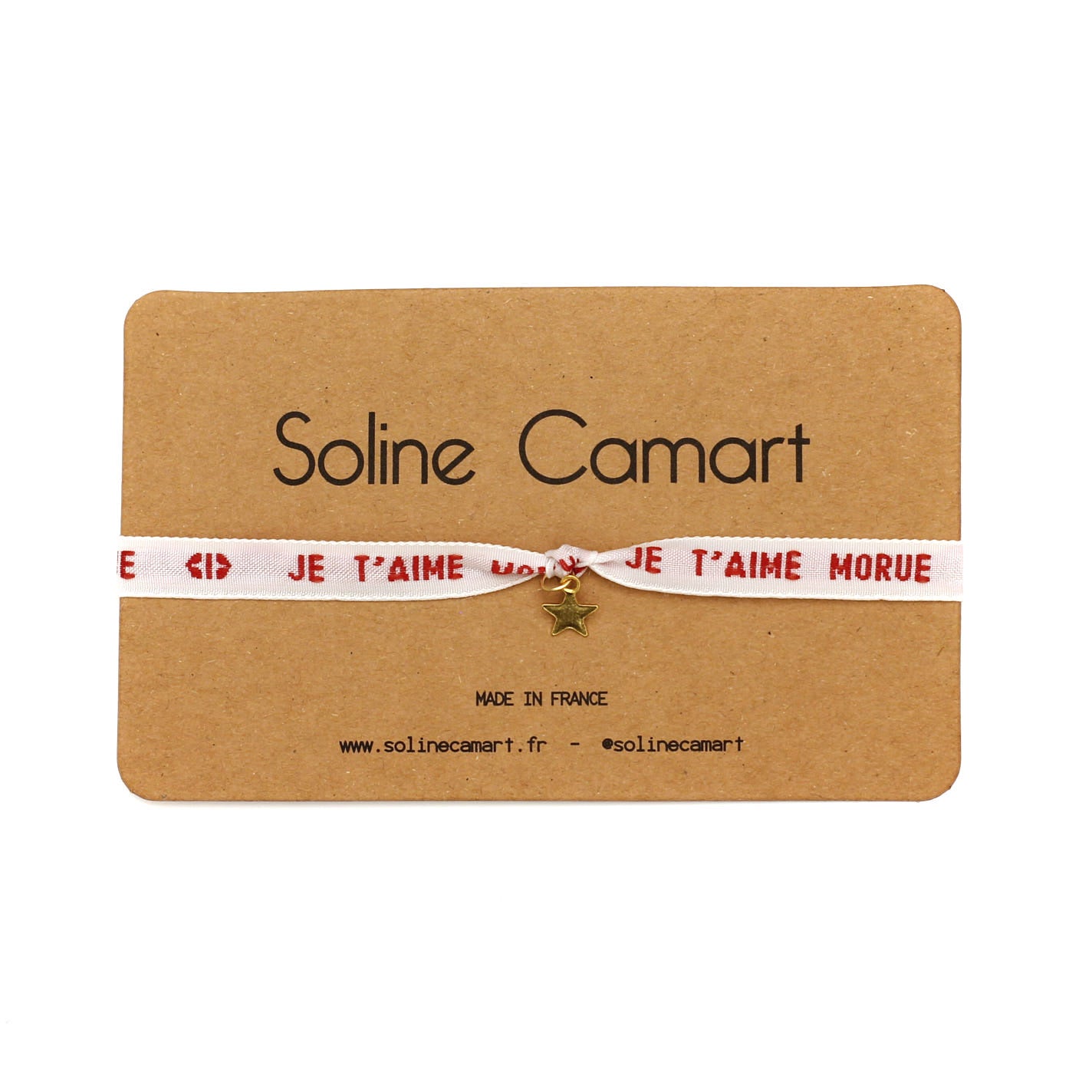 cadeau bracelet humour je t aime morue bijou