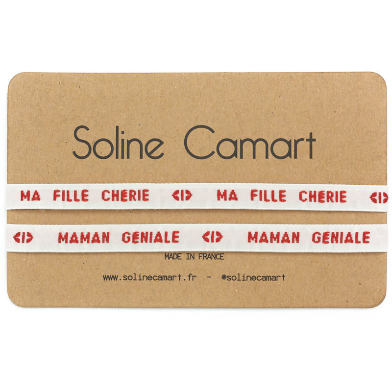 Bracelet Ma Fille Chérie & Maman Geniale