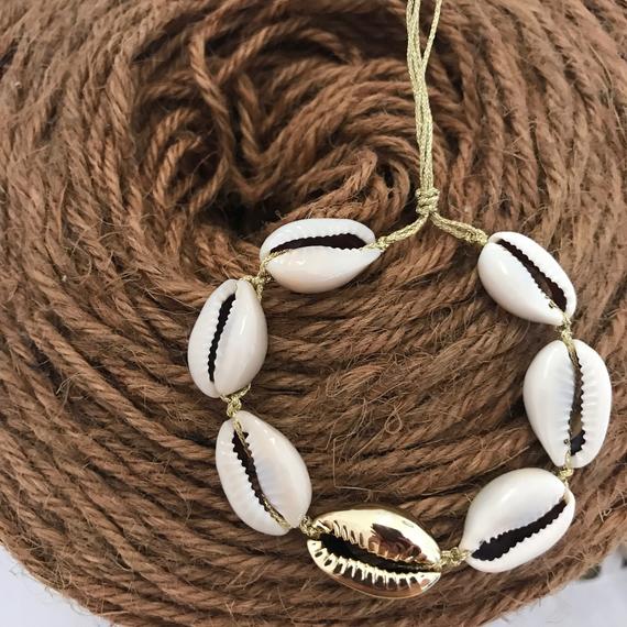 Bracelet plage coquillages naturels vacances