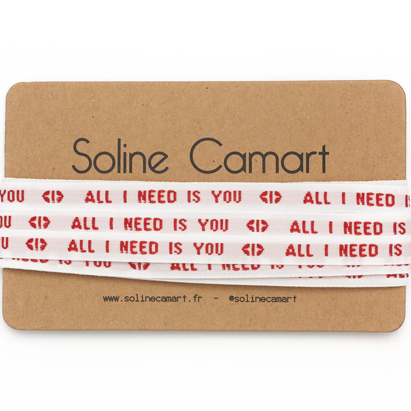 Lacets à Message All I Need Is You Rouge