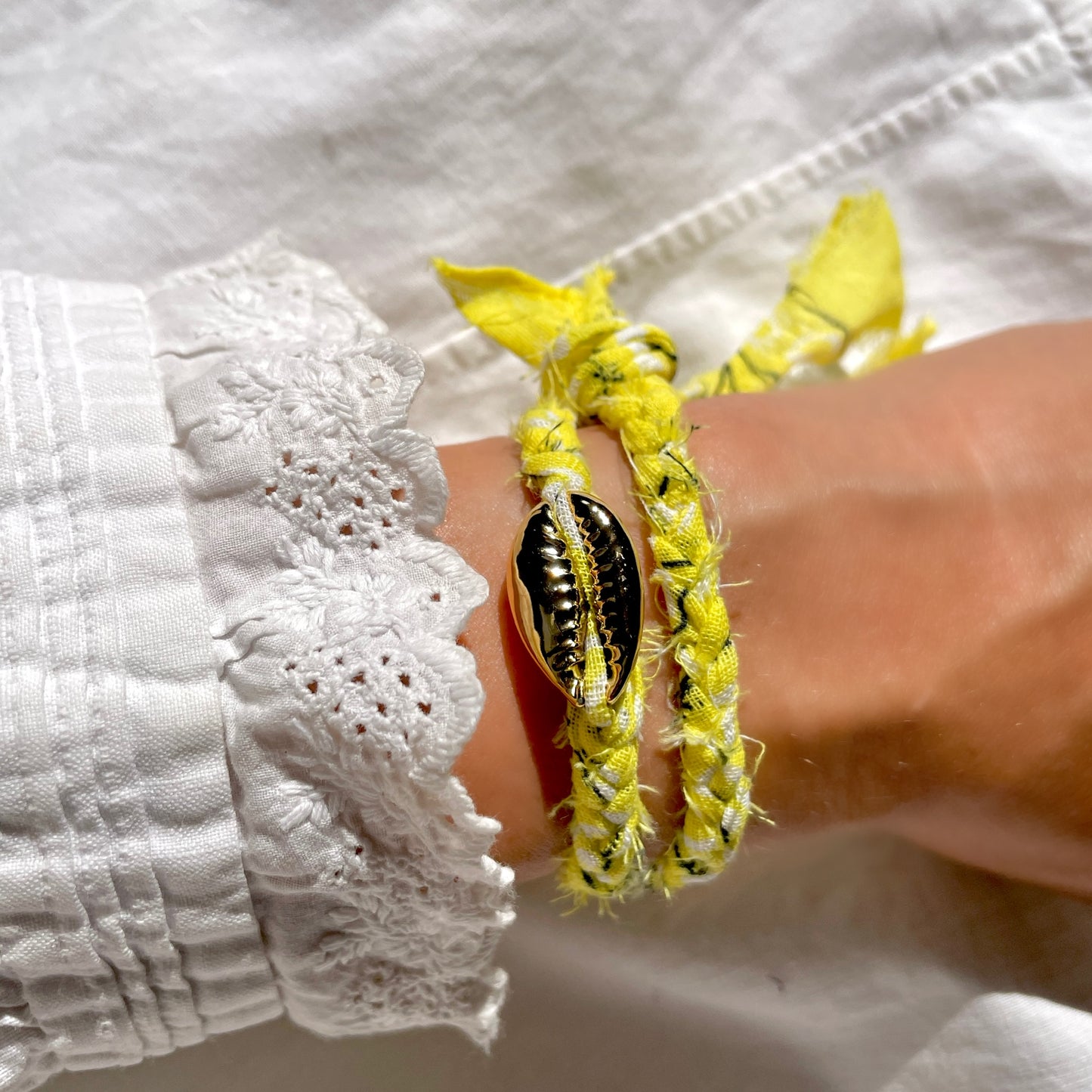 Bracelet bandana et coquillage plage summer