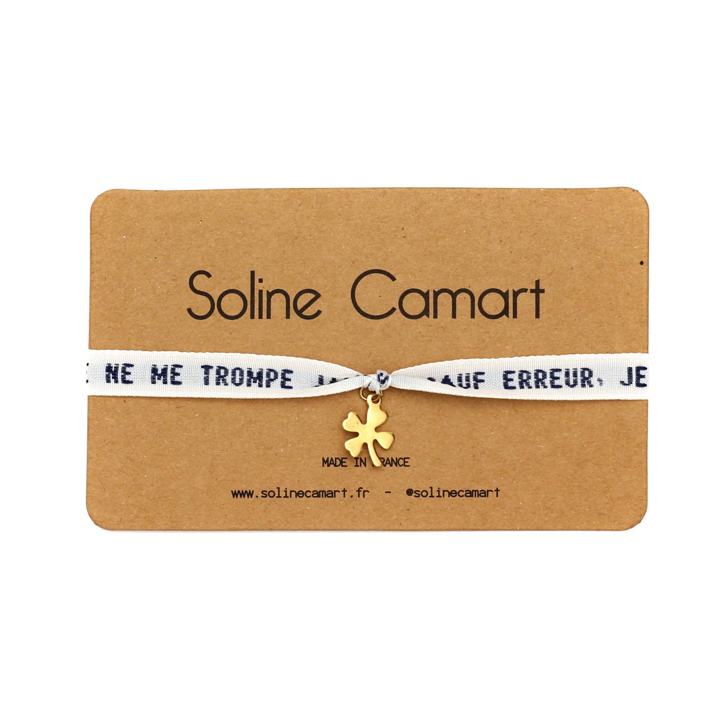 Bracelet phrase drole cadeau humour pretentieux bijou or