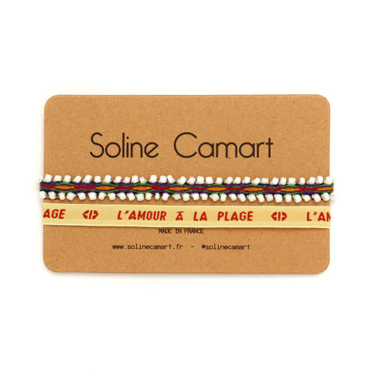 bracelet vacances plage jaune