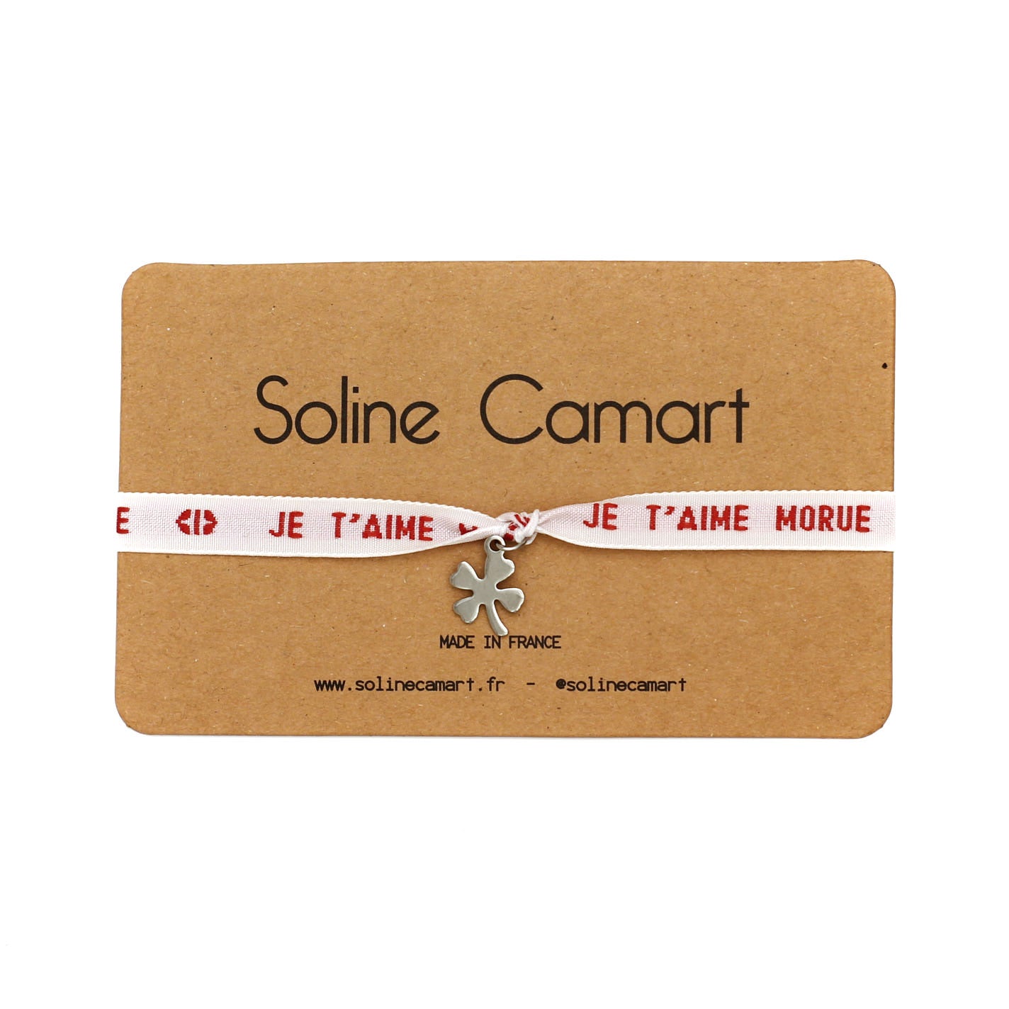 cadeau bracelet humour je t aime morue charm