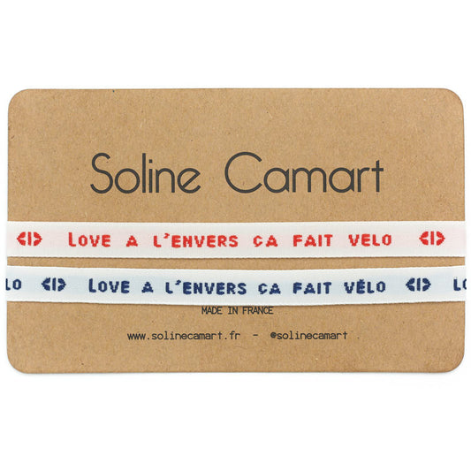 Bracelet Duo Couple Love à l'Envers Ça Fait Vélo