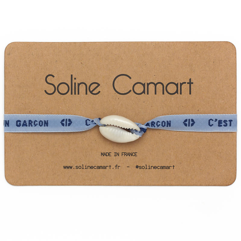 Bracelet C'est un Garçon Baby Shower Annonce Enfant Coquillage