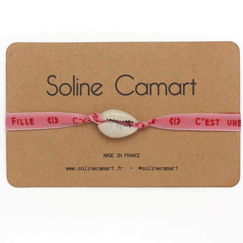 Bracelet C'est une Fille Baby Shower Annonce Enfant Coquillage