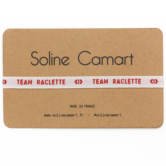 Bracelet Team Raclette Message Brodé Rouge