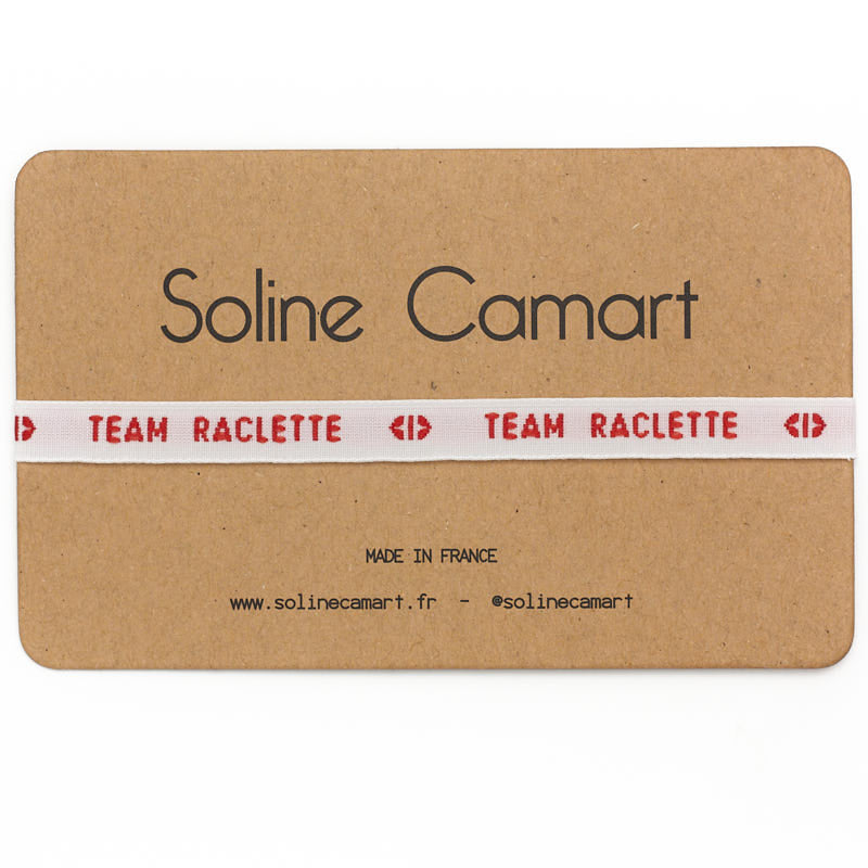 Bracelet Team Raclette Message Brodé Rouge