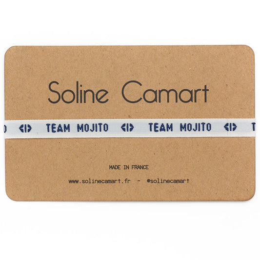 Bracelet Team Mojito Message Brodé Bleu