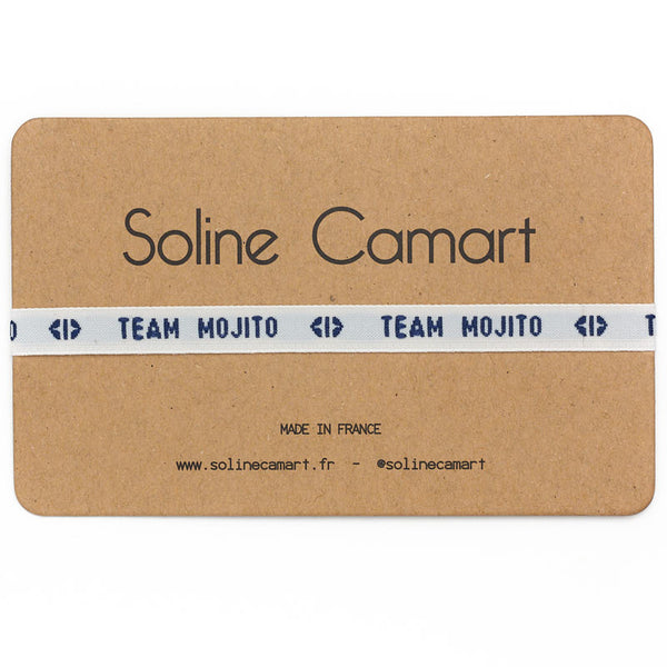 Bracelet Team Mojito Message Brodé Bleu