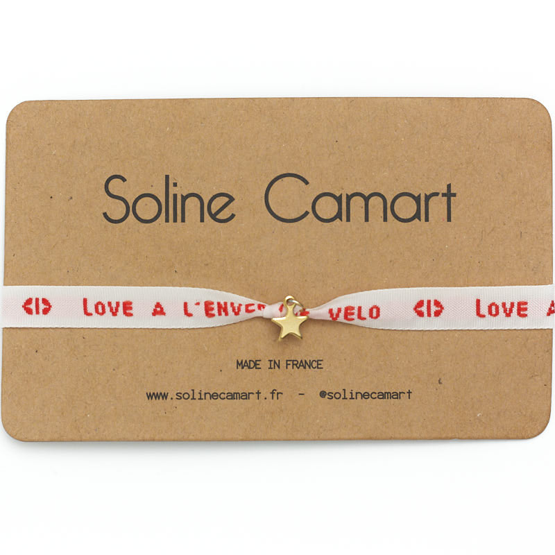 Bracelet cadeau amour love a l envers ca fait velo