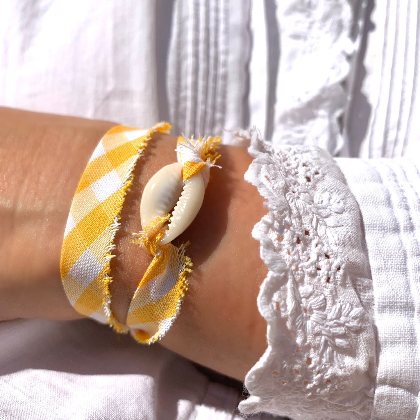 Bracelet Coquillage & Vichy