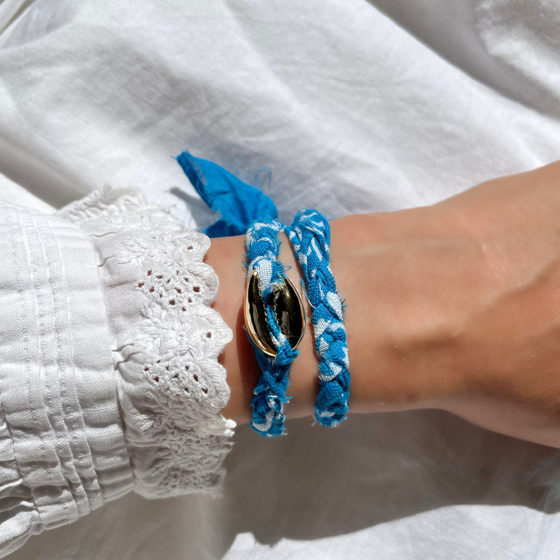 Bracelet Bandana & Coquillage Doré