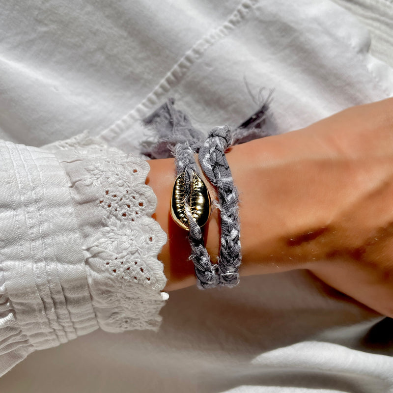 Bracelet Bandana & Coquillage Doré