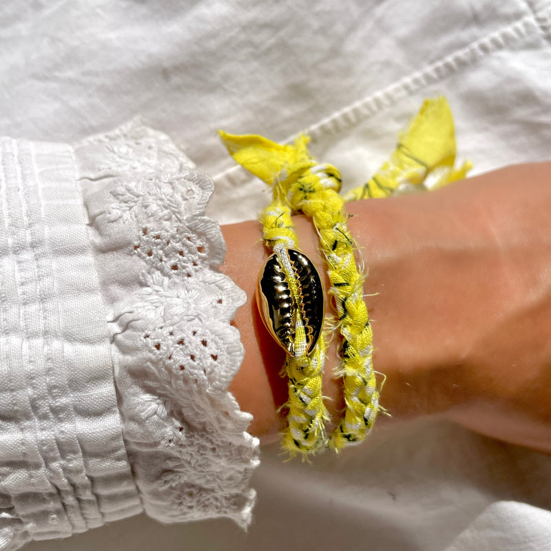 Bracelet Bandana & Coquillage Doré