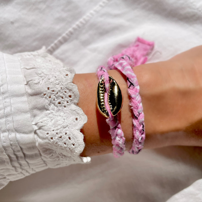 Bracelet Bandana & Coquillage Doré