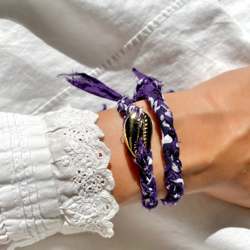 Bracelet Bandana & Coquillage Doré
