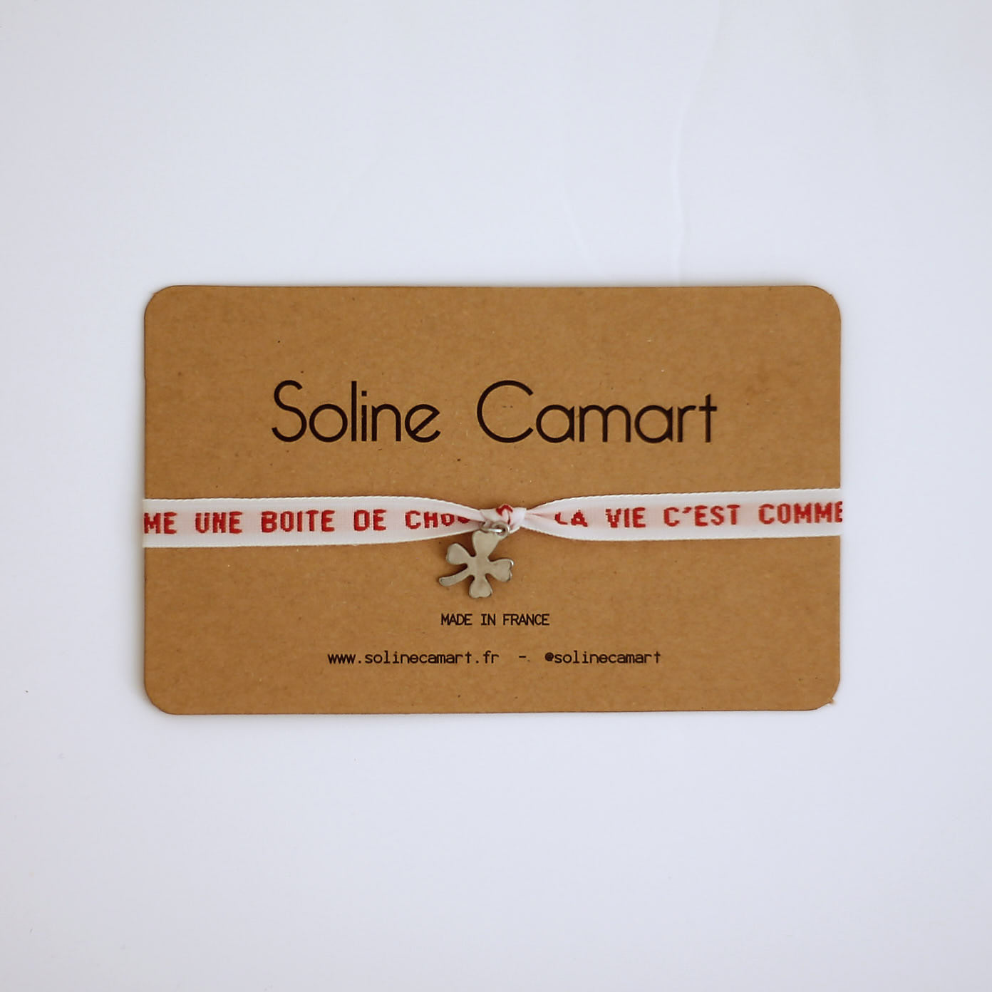 bracelet la vie c est comme une boite de chocolat