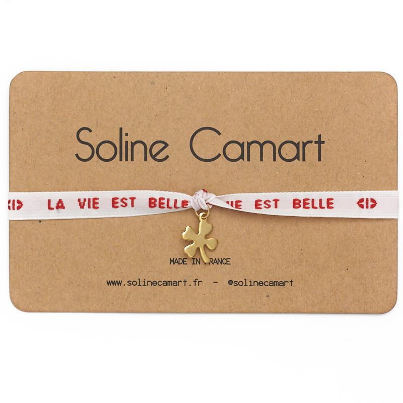 bracelet phrase positive la vie est belle