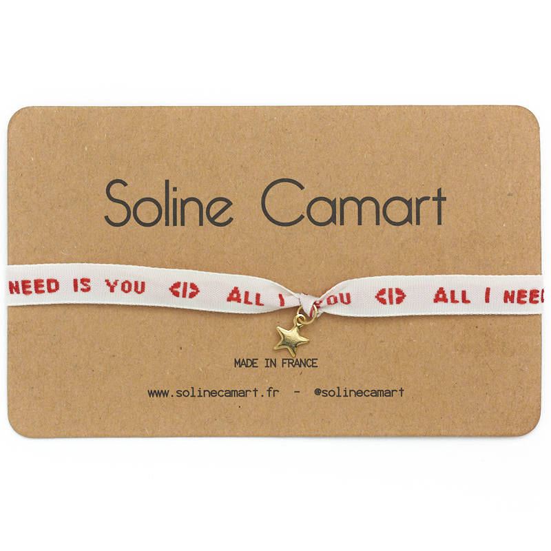 cadeau Bracelet All i need is you amour