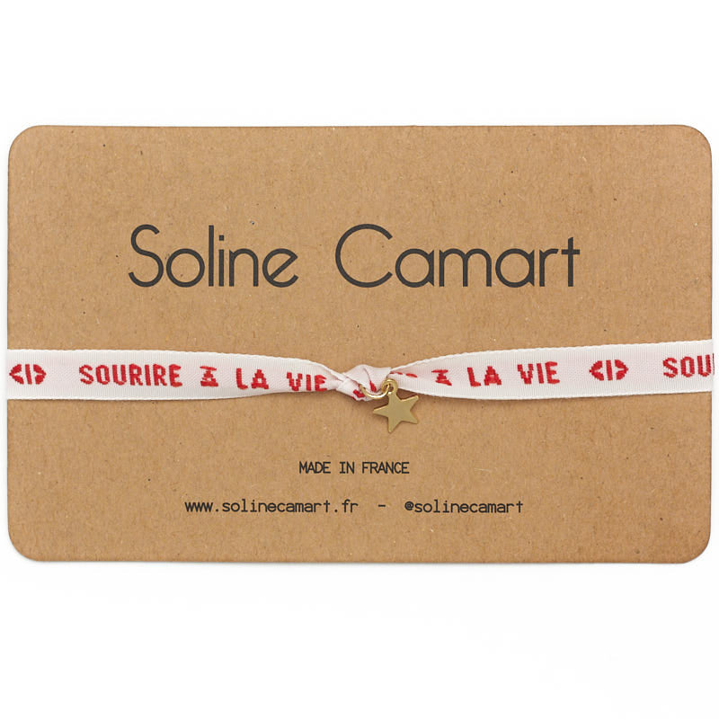 cadeau bracelet phrase positive